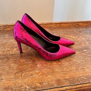 Pink Glitter Heels
